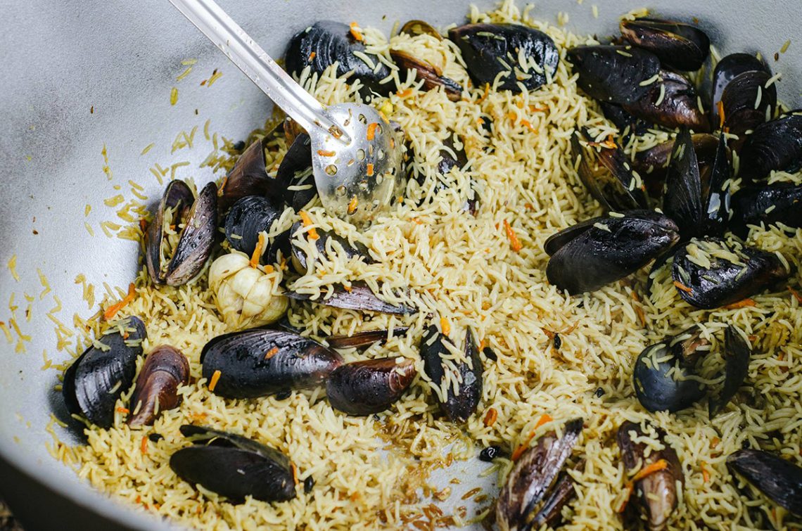 Mussel pilaf. Maria Kalenska blog about Odessa