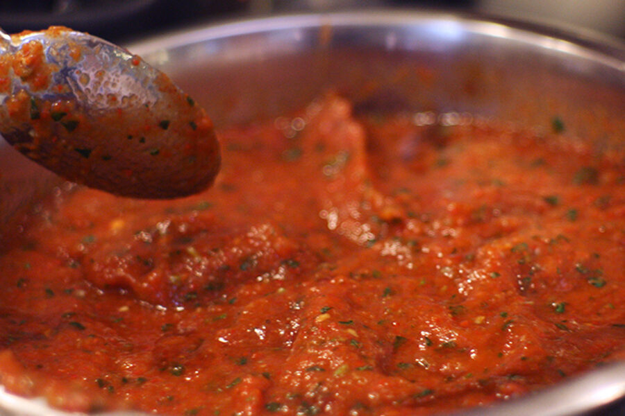 Red sauce for meat by Ivan. Easy food recipes in best food and cooking blog