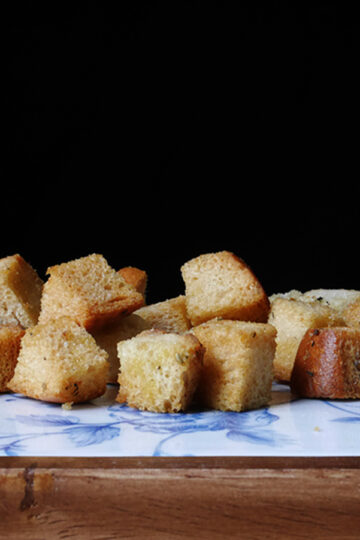 Parmesan croutons by uncle Gosha. Easy food recipes in best food and cooking blog