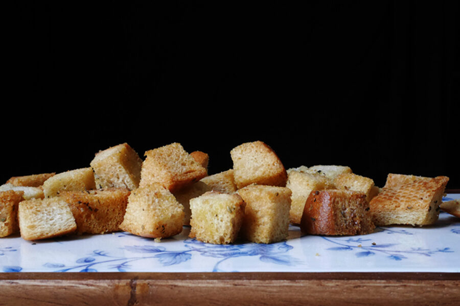 Parmesan croutons by uncle Gosha. Easy food recipes in best food and cooking blog