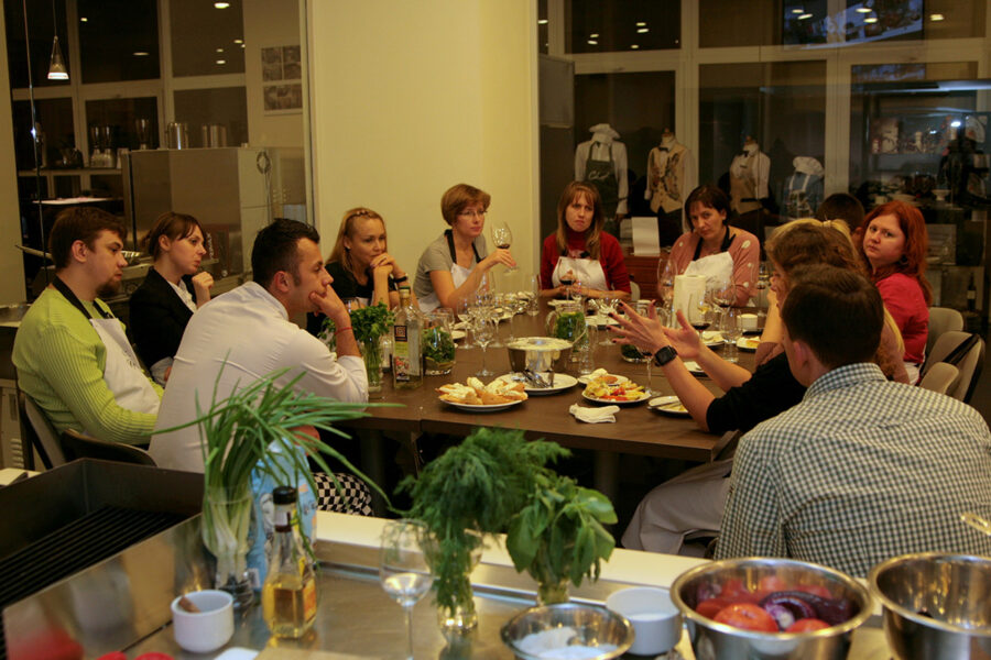 Culinary team building for Marfin Bank. Cooking classes in Ukraine.