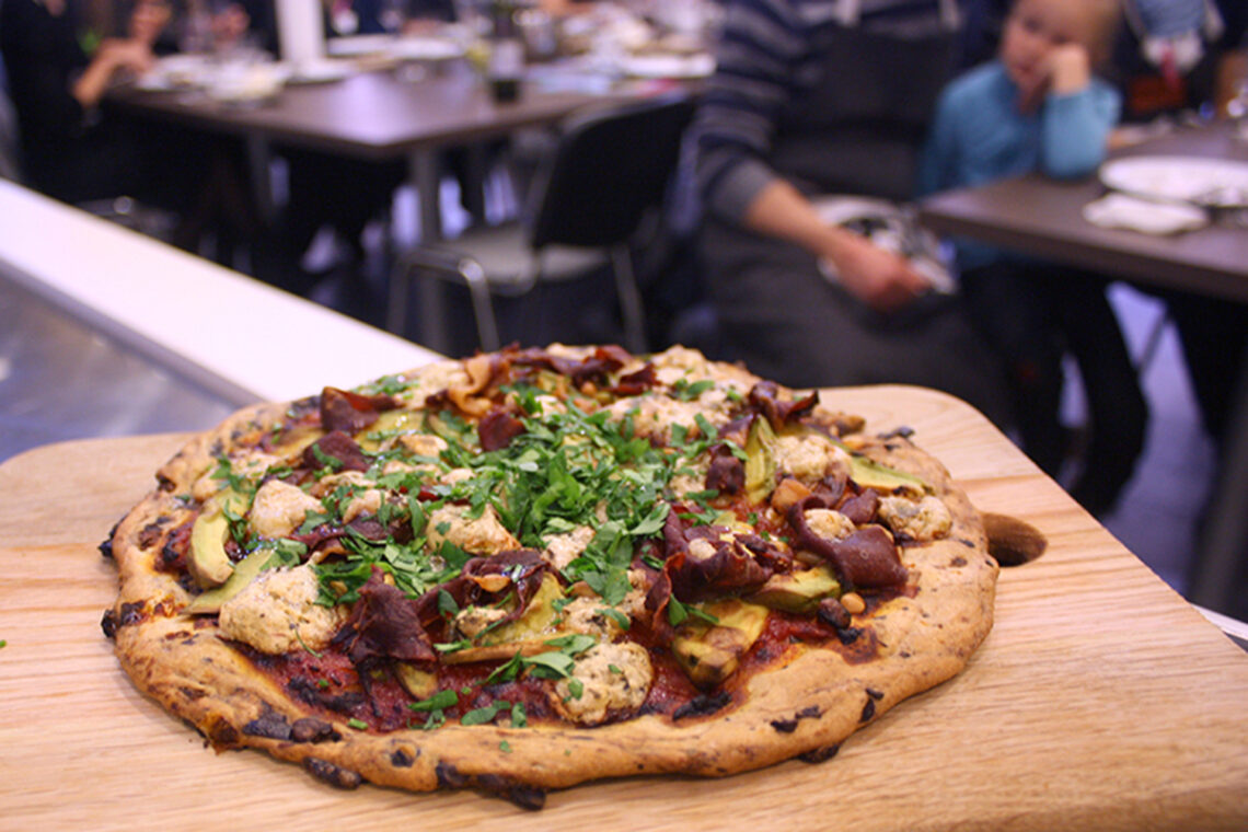 Pizza with avocado and parma ham. Best recipes with photos of tasty dishes.