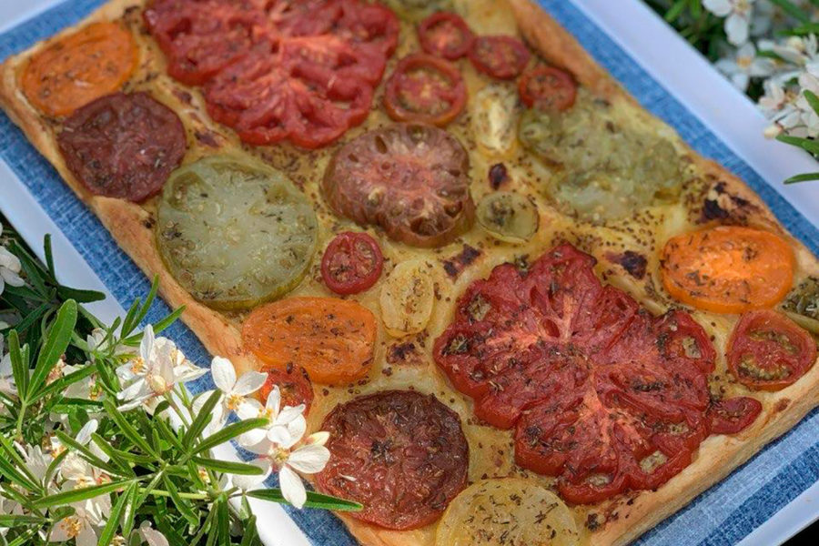 Provençal tomato tart. Best cooking recipes with step-by-step photos.