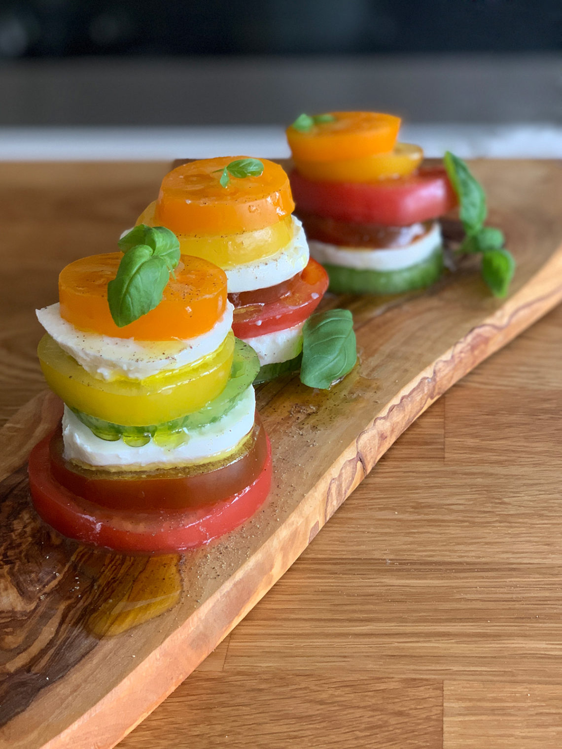 Tomato and mozzarella mille-feuille