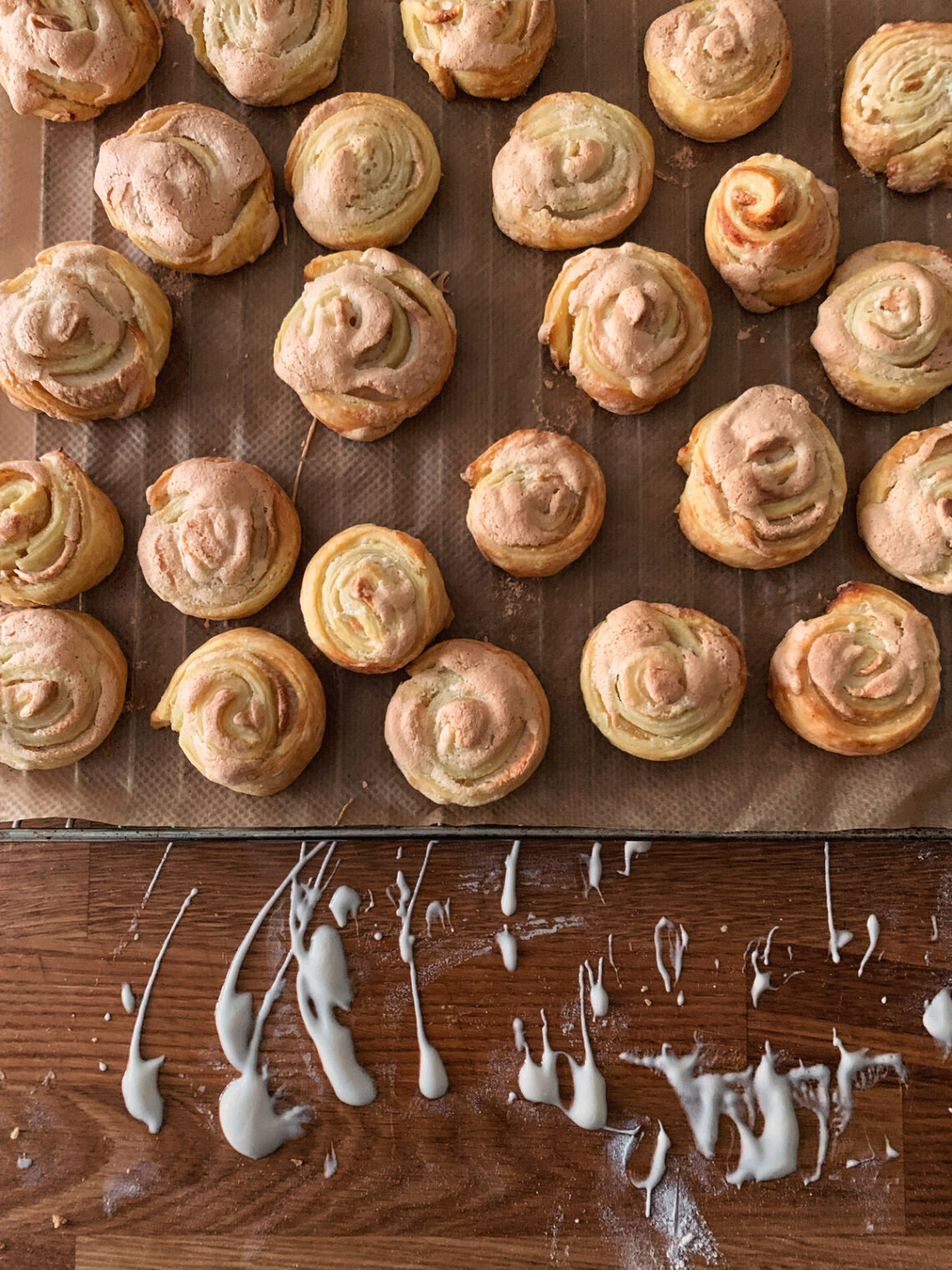 Cookies Roses with delicious meringue. The best culinary recipes of odessa cuisine on Maria Kalenska blog.