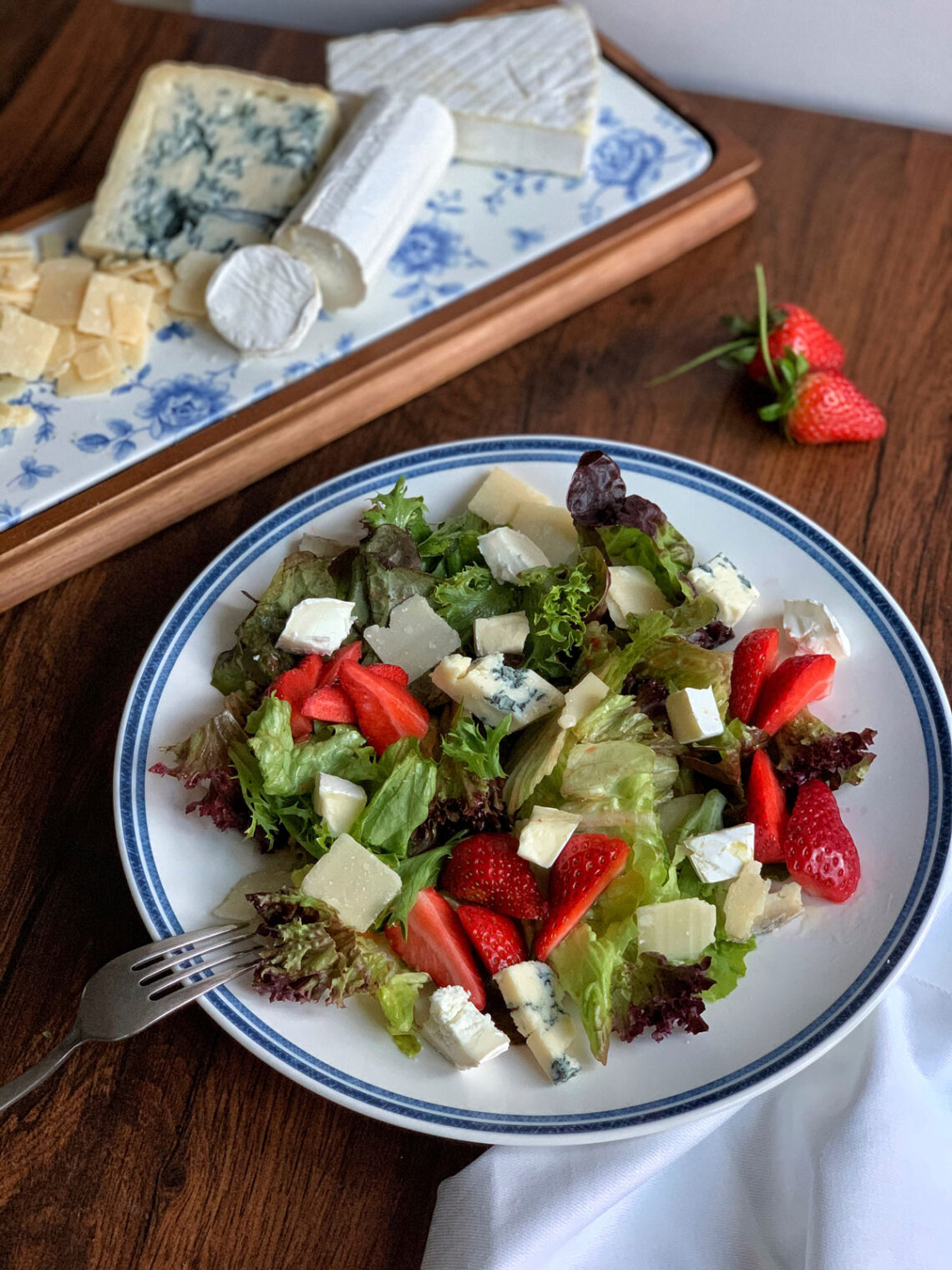 Four cheese salad. Best cooking recipes with step-by-step photos.