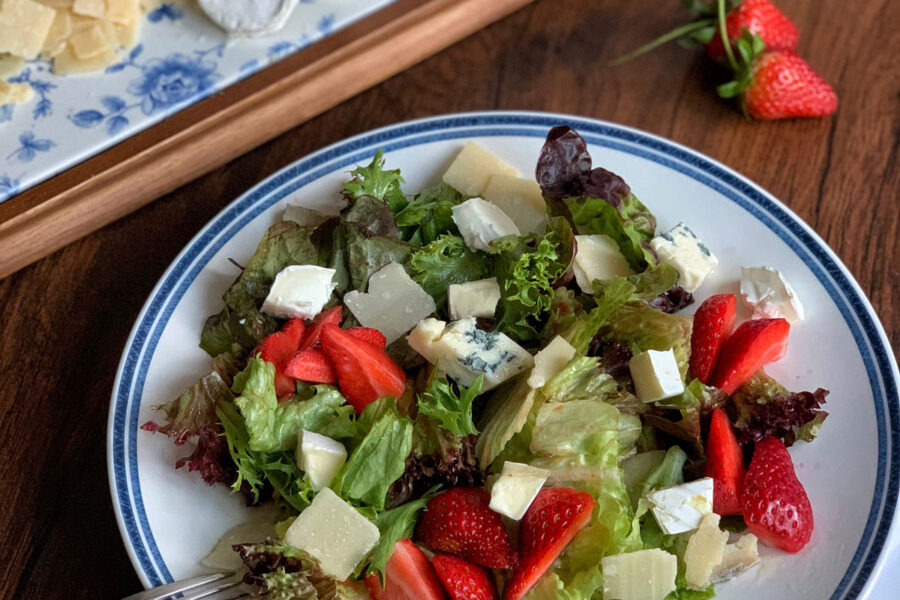 Four cheese salad. Best cooking recipes with step-by-step photos.